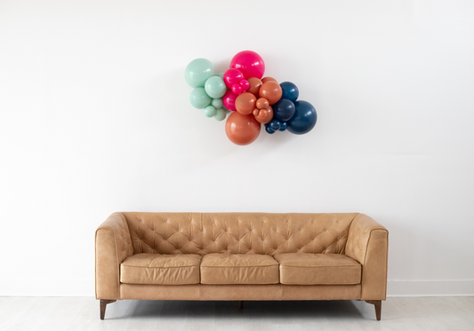All grab and go garlands will include 5'', 11'', 17'' balloons we can also add foils for add ons.   Grab & go garlands can include up to 4 colors & as soon as your order is placed we will be reaching out to confirm your selections.