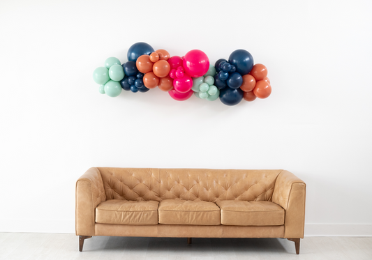 All grab and go garlands will include 5'', 11'', 17'' balloons we can also add foils for add ons.   Grab & go garlands can include up to 4 colors & as soon as your order is placed we will be reaching out to confirm your selections.