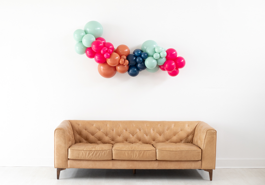 All grab and go garlands will include 5'', 11'', 17'' balloons we can also add foils for add ons.   Grab & go garlands can include up to 4 colors & as soon as your order is placed we will be reaching out to confirm your selections. 