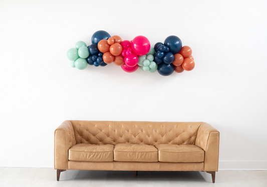 All grab and go garlands will include 5'', 11'', 17'' balloons we can also add foils for add ons.   Grab & go garlands can include up to 4 colors & as soon as your order is placed we will be reaching out to confirm your selections. 